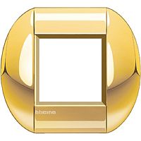 Рамка овальная Legrand BTicino LivingLight 2 мод Золото  картинка